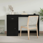 Sahtliga kirjutuslaud, must, 115x50x75 cm, tehispuit