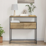 Konsoollaud sahtliga k&auml;sit&ouml;&ouml;puu 75 x 40 x 75 cm tehispuit