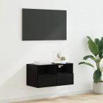 Tv seina kapp must tamm 60 x 30 x 30 cm tehispuit