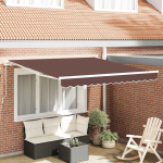 K&auml;sitsi sisset&otilde;mmatav varikatus, pruun, 300 x 250 cm