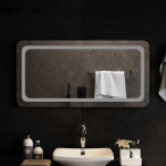 Led vannitoa peegel l&auml;bipaistev 100 x 50 cm karastatud klaas