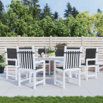 Madala seljatoega toolipadjad 6 tk must 100x50x3 cm kangas