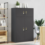 Hoiukapp 2 tk must 90 x 40 x 145 cm teras lukustatav