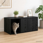 Kassi puuri m&ouml;&ouml;bel must tamm 100 x 49 x 45 cm tehispuit