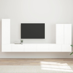 Tv seinakapikomplekt 6 tk kergelt l&auml;ikiv valge