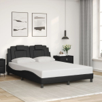 Voodiraam viana ilma madratsita must 120x200 cm kunstnahk