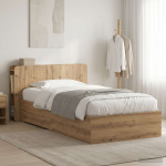 Voodiraam ladustamisega artisan tamm 80 x 200 cm tehispuit