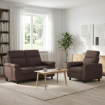 Diivanikomplekt 2 pcs tume pruun kangas
