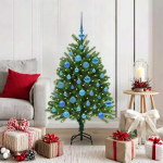 J&otilde;ulupuu koos 150 led-iga koos alusega roheline 120 cm pe