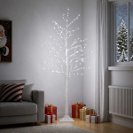 Kase-j&otilde;ulupuu valge 22 x 22 x 180 cm plastmass 319 led-i