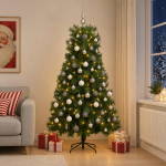 Kunstlik hingedega j&otilde;ulupuu koos kuulidega 240 cm 300 led-i