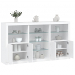 Puhvetkapp led-tulega, valge, 181,5 x 37 x 100 cm