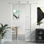 L&uuml;kanduks, valge, 76 x 205 cm, karastatud klaas ja alumiinium