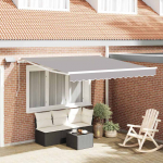 K&auml;igukohandatav varikatus koos helehall 300 x 250 cm kangas