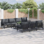 Aia diivanikomplekt padjaga 8 pcs antratsiithall teras & kiud