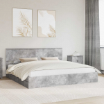 Voodi raam sahtliga peaga betoonhall 200 x 200 cm tehispuit