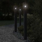 &Otilde;ue lambipostid 3 tk, must, 110 cm, roostevaba teras
