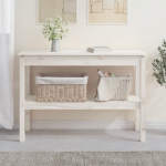Konsoollaud, valge, 110x40x75 cm, m&auml;nnipuit