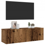Seinale paigaldatav telerikapp vana puit 100x30x30 cm