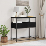 Konsoollaud sahtliga must tamm 75 x 40 x 75 cm tehispuit