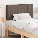 Polsterdatud voodiots peaga pruun ja taupe 90 cm tahke m&auml;nd