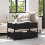 Kohvilaud sahtliga must tamm 85 x 50 x 50 cm tehispuit