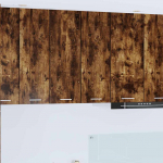 Seinakapp uksega riga suitsutatud tamm ja valge 30 x 31 x 80 cm