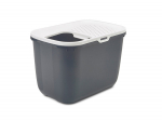 SAVIC HOP Anthracite with White Lid &ndash; Cat Litter Tray &ndash; 58.5x39x39.5 cm &ndash; 1 pc.
