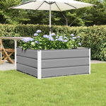 Taimekast helehall 100 x 100 x 45 cm teras
