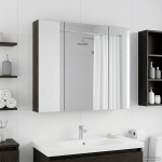 Vannitoa peeglikapp must tamm 80 x 14.5 x 70 cm tehispuit