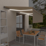 Automaatne varikatus led, tuuleandur, 6 x 3 m, kreemjas