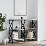Konsoollaud, hall sonoma tamm, 100 x 28 x 80,5 cm, tehispuit