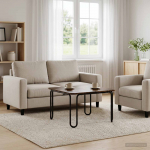 Kohvilaud suitsutatud tamm 59 x 59 x 45 cm tehispuit