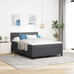 Karbi vedrumadrats tumehall ja valge 160 x 200 cm korter kangas