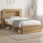 Voodiraam ladustamisega artisan tamm 75 x 190 cm tehispuit
