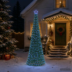 Maavardaga kardast led-j&otilde;ulupuu ekenas 250 cm 370 led-i sinine