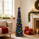 Ladvat&auml;hega led-tuledega pop-up-j&otilde;ulupuu 150 cm 50 led-i pet