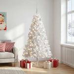 Kunstkuusk koos j&otilde;ulukuuliga 240 cm 300 led-i soe valge