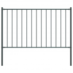 Aiapaneel postidega, pulberv&auml;rvitud teras, 1,81 x 1,25 m, antratsiithall