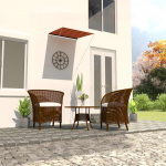 Sisset&otilde;mmatav varikatus, 100 x 150 cm, oranž ja pruun