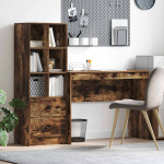 Laud koos hoiuruumiga sahtliga 2 pcs suitsetatud tamm tehispuit