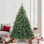 Tehisj&otilde;ulupuu koos 300 led-iga roheline 210 cm pe ja pvc