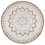 Vaip, punutud džuut, tr&uuml;kimustriga, 180 cm, &uuml;mmargune