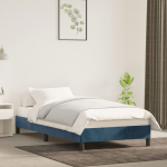 Voodiraam ilma madratsita tumesinine 100x200 cm samet