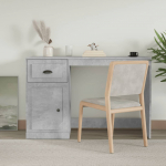 Sahtliga kirjutuslaud, betoonhall, 115 x 50 x 75 cm, tehispuit