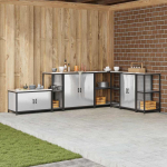 K&ouml;&ouml;gis&auml;ilituse riiul riiuliga h&otilde;bedane roostevaba teras