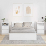 &Ouml;&ouml;kapid 2 pcs kergelt l&auml;ikiv valge 40 x 30 x 467 cm tehispuit