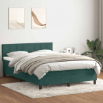 Box vedruvoodi madratsiga tumeroheline 160x220 cm samet