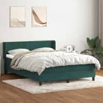 Box vedruvoodi madratsiga tumeroheline 160x220 cm samet