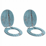 Tualettsari 2 pcs sinine 43,8 x 37,8 cm mdf plaat